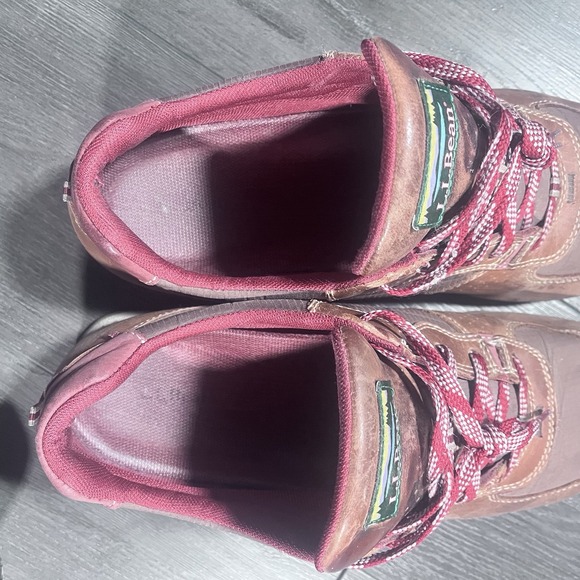 LL Bean Katahdin Store Hiking Shoes‎ Mens 12 Medium Brown Leather Nylon Waterers - Picture 7 of 10